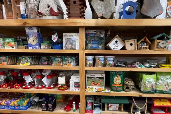 bird houses, hummingbird feeders
