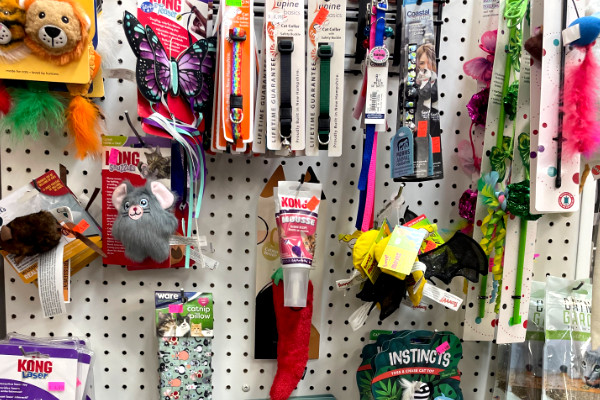 Cat collars, toys